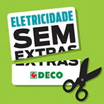 tesoura a cortar a frase "Eletricidade sem extras"